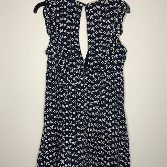 Gianni Bini Navy Blue Lined Eyelet Dress Small - Picture 12 of 14